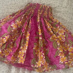 Hula Skirt Plumeria Pink Skirt